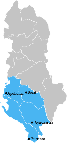 Mapa Albania