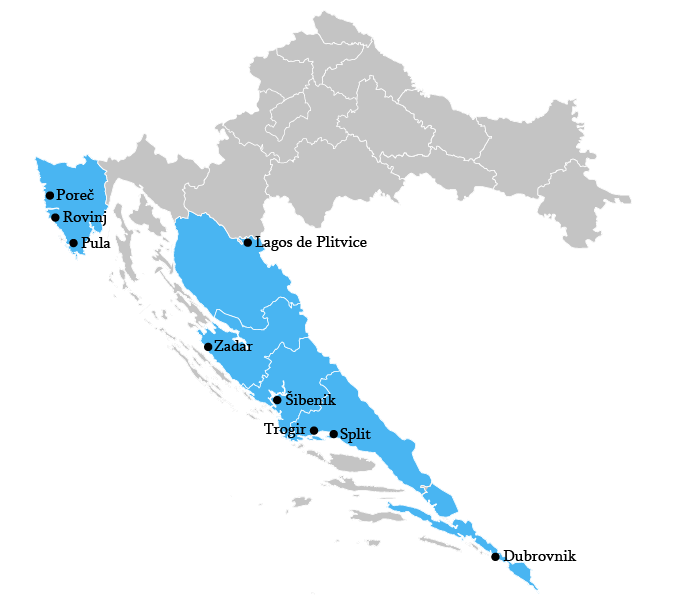 Mapa Croacia