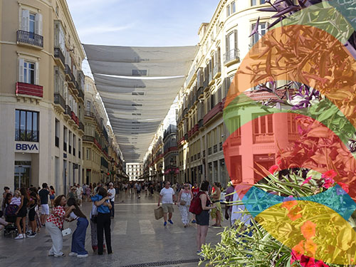 Calle Larios y centro ciudad de Málaga